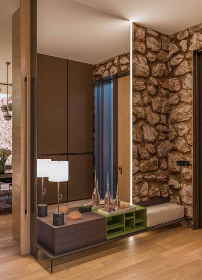 Mediterranean house in France, provence. Villa interior and exterior design view